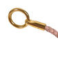HERMES สร้อยข้อมือแบบถัก Grenan สร้อยข้อมือเครื่องประดับ หนัง ยูนิเซ็กส์ สีชมพูอ่อน