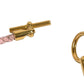 HERMES สร้อยข้อมือแบบถัก Grenan สร้อยข้อมือเครื่องประดับ หนัง ยูนิเซ็กส์ สีชมพูอ่อน