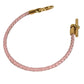 HERMES สร้อยข้อมือแบบถัก Grenan สร้อยข้อมือเครื่องประดับ หนัง ยูนิเซ็กส์ สีชมพูอ่อน