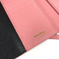 MIUMIU 5MH013 マドラス ロゴ バイカラー フラップ ロングウォレット 2つ折り 長財布 レザー ユニセックス ピンク