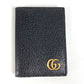 GUCCI 428737 GGマーモント ダブルG GG ロゴ 名刺入れ パスケース 二つ折り 定期入れ カードケース レザー ユニセックス ブラック