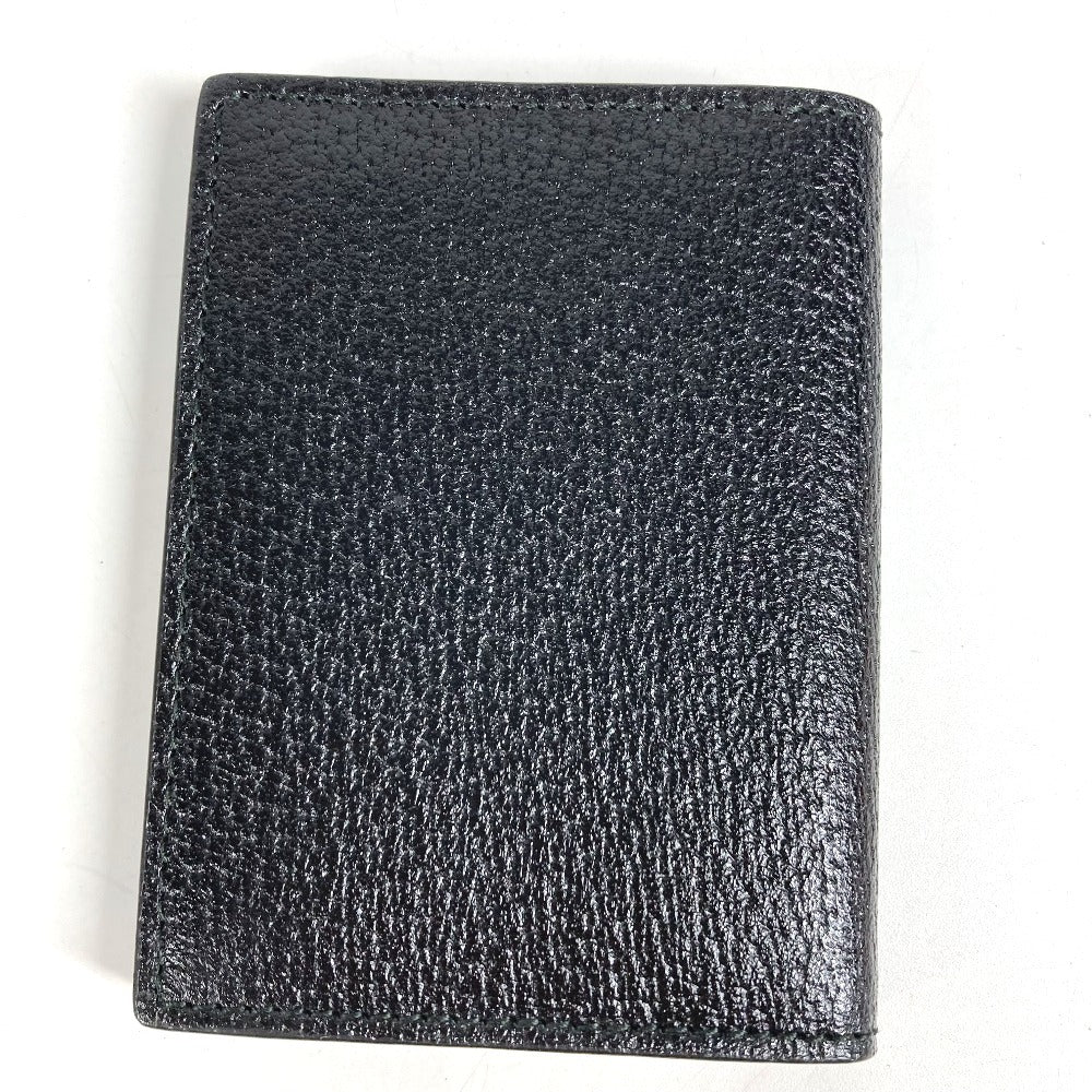 GUCCI 428737 GGマーモント ダブルG GG ロゴ 名刺入れ パスケース 二つ折り 定期入れ カードケース レザー ユニセックス ブラック