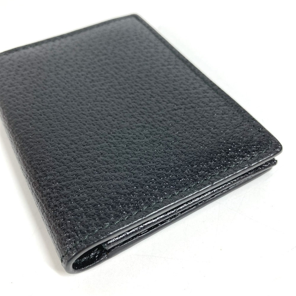 GUCCI 428737 GGマーモント ダブルG GG ロゴ 名刺入れ パスケース 二つ折り 定期入れ カードケース レザー ユニセックス ブラック