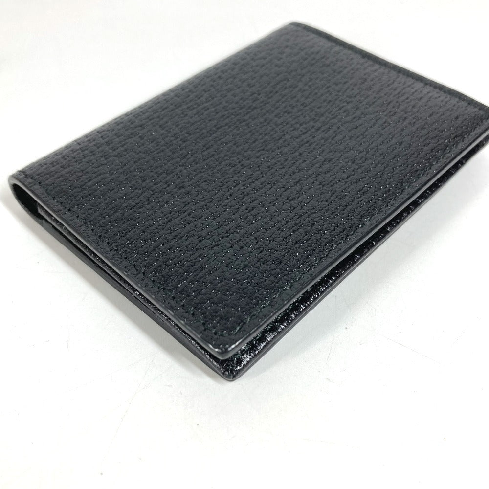 GUCCI 428737 GGマーモント ダブルG GG ロゴ 名刺入れ パスケース 二つ折り 定期入れ カードケース レザー ユニセックス ブラック