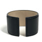 BVLGARI Bvlgari Bvlgari Logo Bangle Accessory Jewelry Bracelet Leather Black/Silver Used