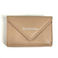 BALENCIAGA 391446 Paper mini wallet Compact Wallet Trifold wallet Leather Beige Used