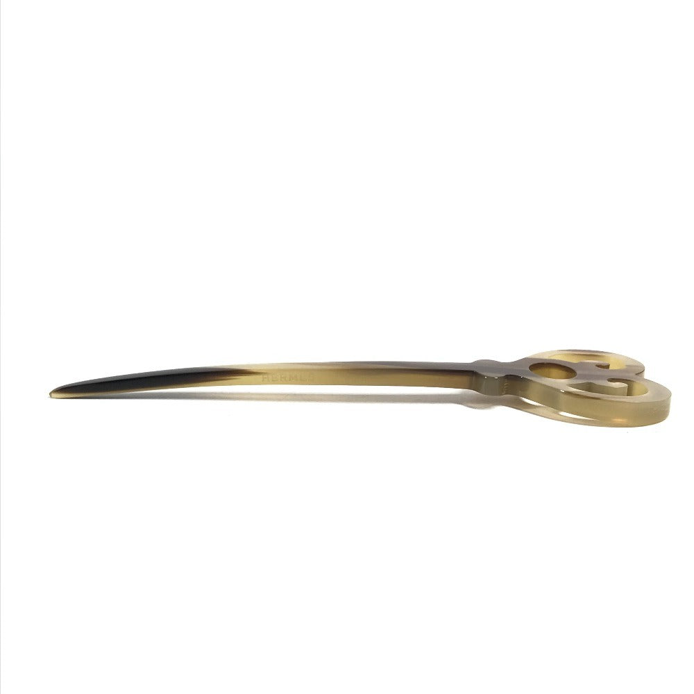 HERMES Serie hairpin hairpin Hair picks Hair accessories Hair clips hairpin Plastic Brown Used