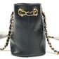 VERSACE medusa logo Bag, Tote Bag, Double Chain Bag, Chain Bag Shoulder Bag Leather Black/Gold Used