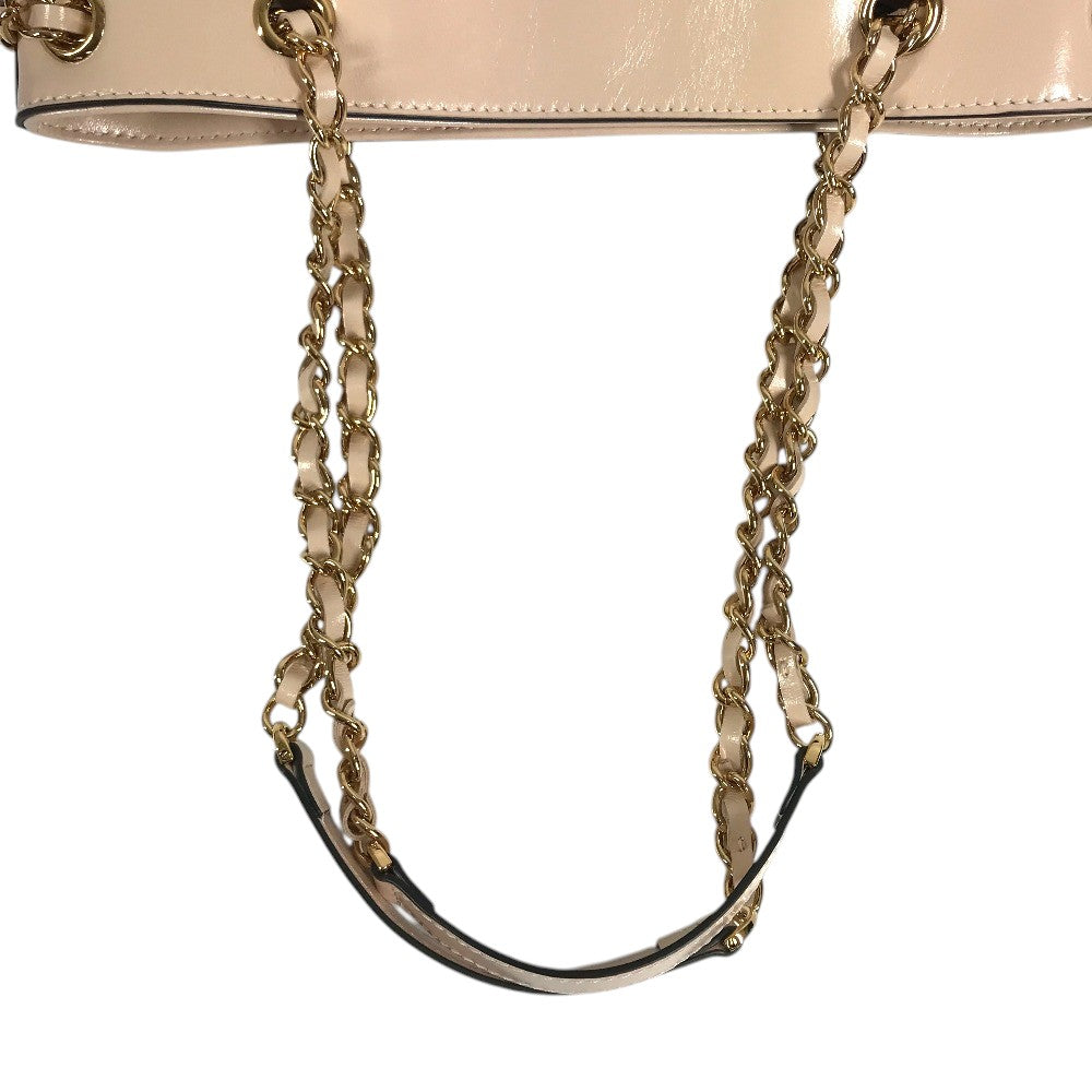 VERSACE medusa logo Double Chain Leather Shoulder Handbag Shoulder Bag Leather pink Used
