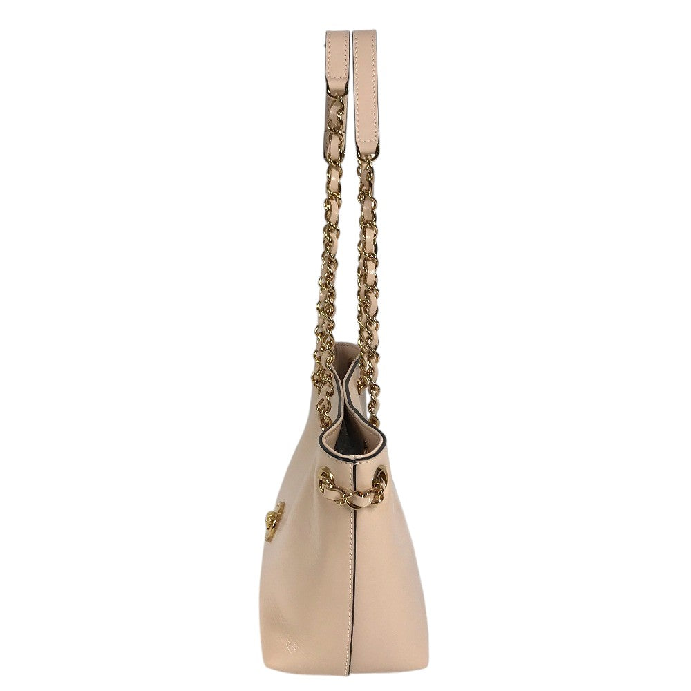 VERSACE medusa logo Double Chain Leather Shoulder Handbag Shoulder Bag Leather pink Used