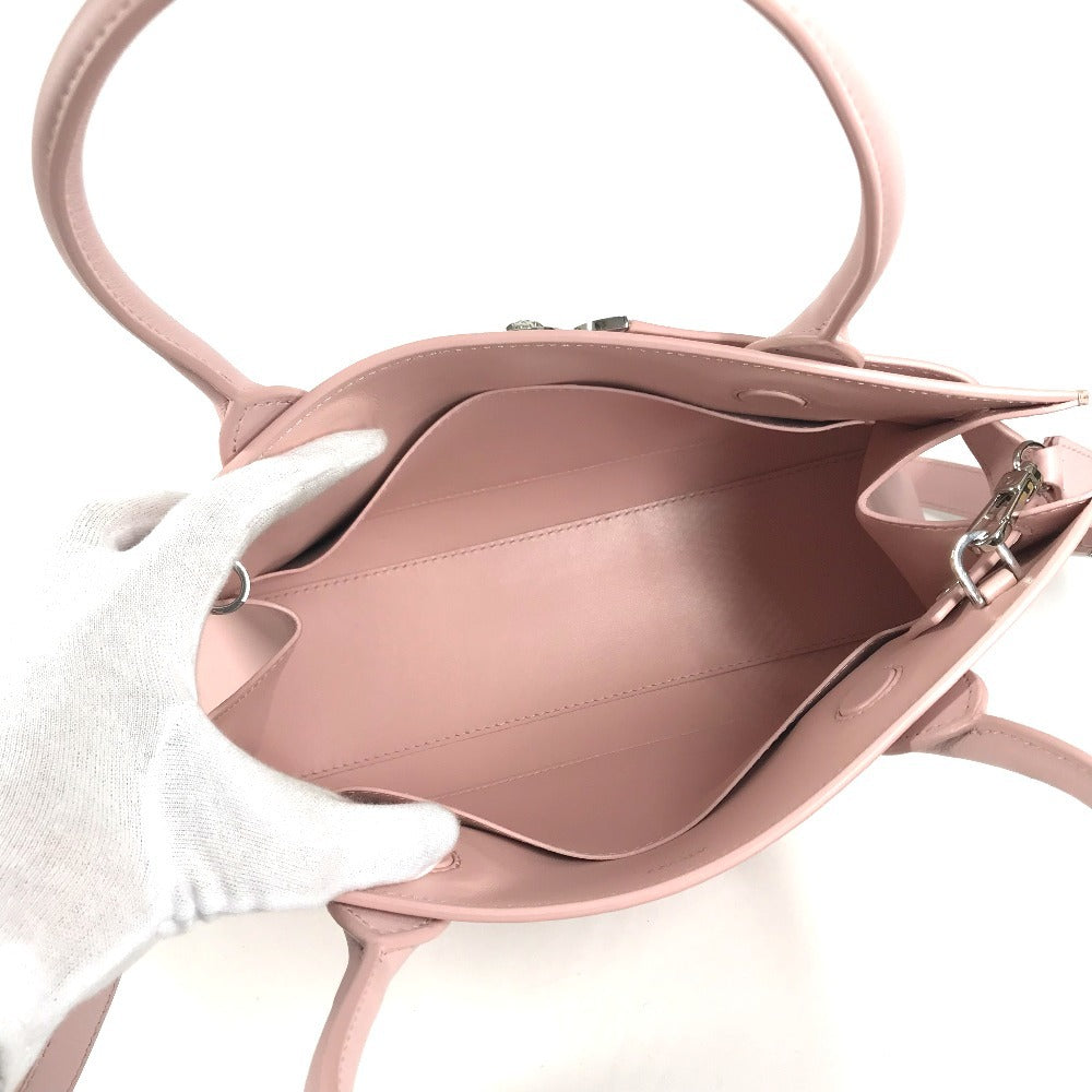 VERSACE medusa logo Bag, Tote Bag, 2-Way Bag, Handbag Shoulder Bag Leather pink Used
