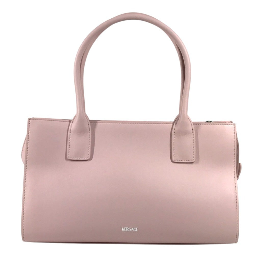 VERSACE medusa logo Bag, Tote Bag, 2-Way Bag, Handbag Shoulder Bag Leather pink Used
