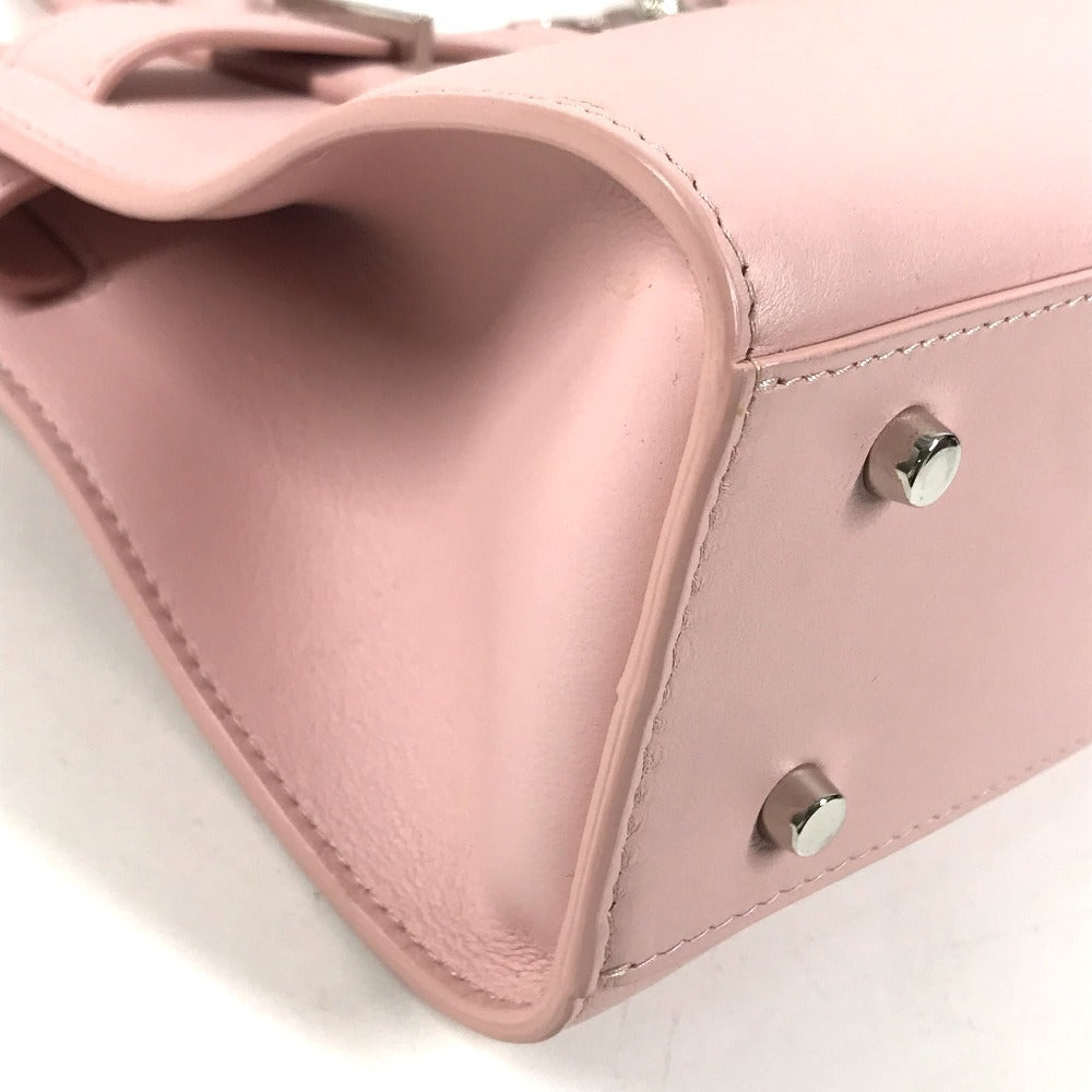 VERSACE medusa logo Bag, Tote Bag, 2-Way Bag, Handbag Shoulder Bag Leather pink Used
