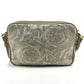 VERSACE Greca logo Pochette Bag Crossbody Shoulder Bag Leather/Canvas Beige Used