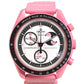 Swatch SO33P700 OMEGA collaboration MISSION TO THE PINK MOONPHASE Men's Watches Wristwatch pink Used