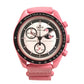 Swatch SO33P700 OMEGA collaboration MISSION TO THE PINK MOONPHASE Men's Watches Wristwatch pink Used