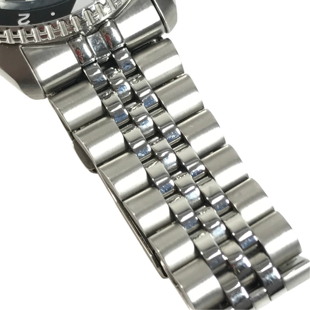 SEIKO SBSC019 5Sports SKX GMT series Seiko Five Sports Men's watch, open case back Wristwatch SS Silver/Green Used