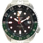 SEIKO SBSC019 5Sports SKX GMT series Seiko Five Sports Men's watch, open case back Wristwatch SS Silver/Green Used
