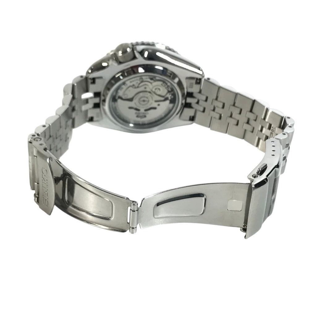 SEIKO SBSC019 5Sports SKX GMT series Seiko Five Sports Men's watch, open case back Wristwatch SS Silver/Green Used
