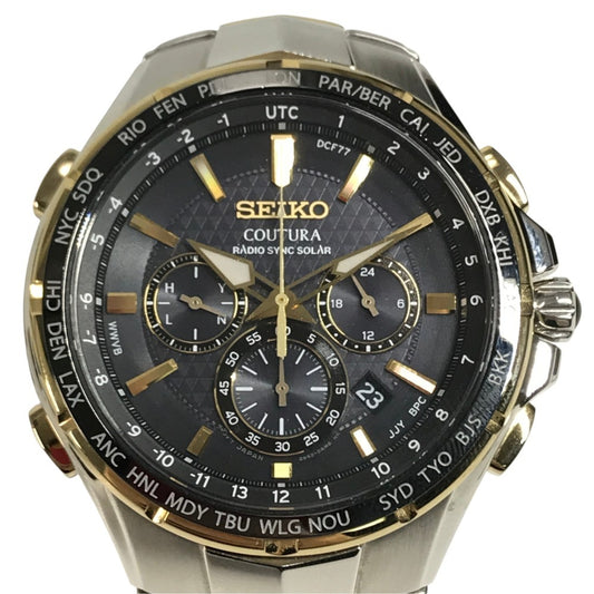 SEIKO 8B92-0AL0 COUTURA Men's Watch Watch Wristwatch SS Silver/Gold Used