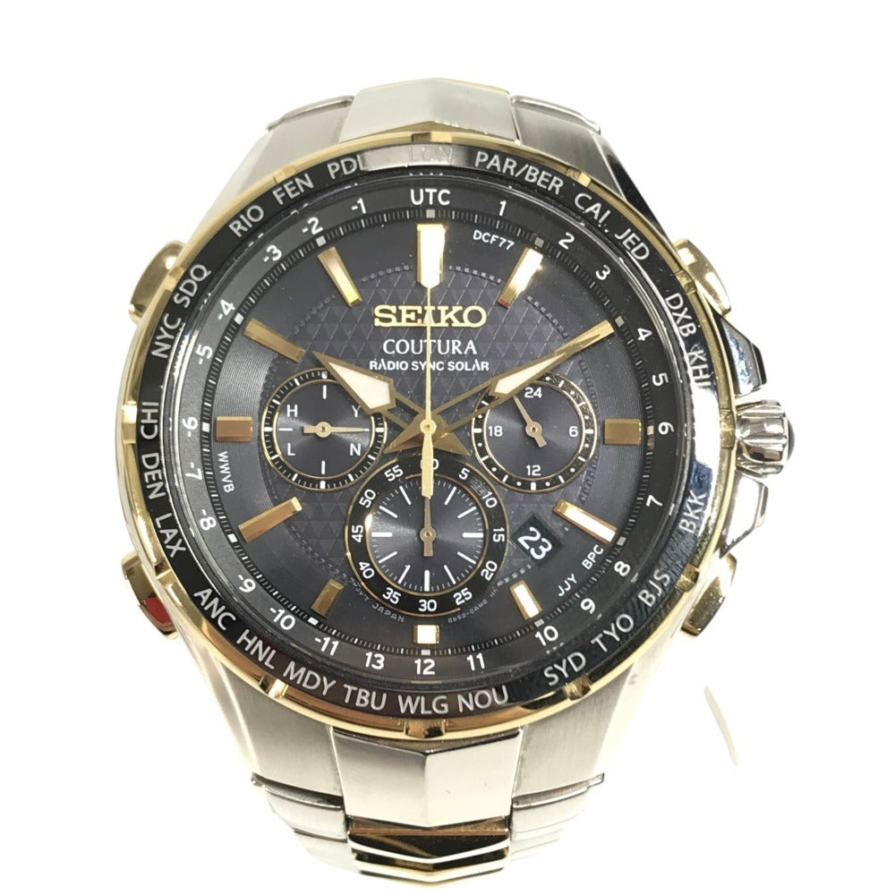 SEIKO 8B92-0AL0 COUTURA Men's Watch Watch Wristwatch SS Silver/Gold Used