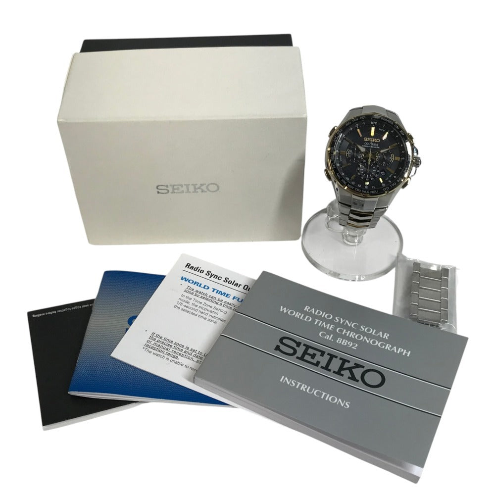 SEIKO 8B92-0AL0 COUTURA Men's Watch Watch Wristwatch SS Silver/Gold Used