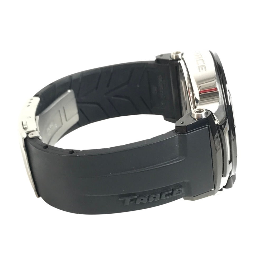 TISSOT T048.417.27.057.00 TLace Chronograph Men's Watches Wristwatch SS Black Used