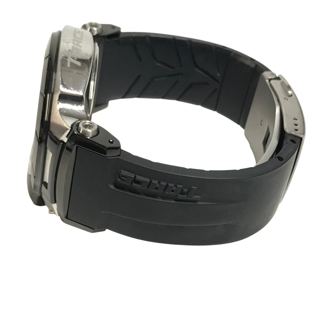 TISSOT T048.417.27.057.00 TLace Chronograph Men's Watches Wristwatch SS Black Used
