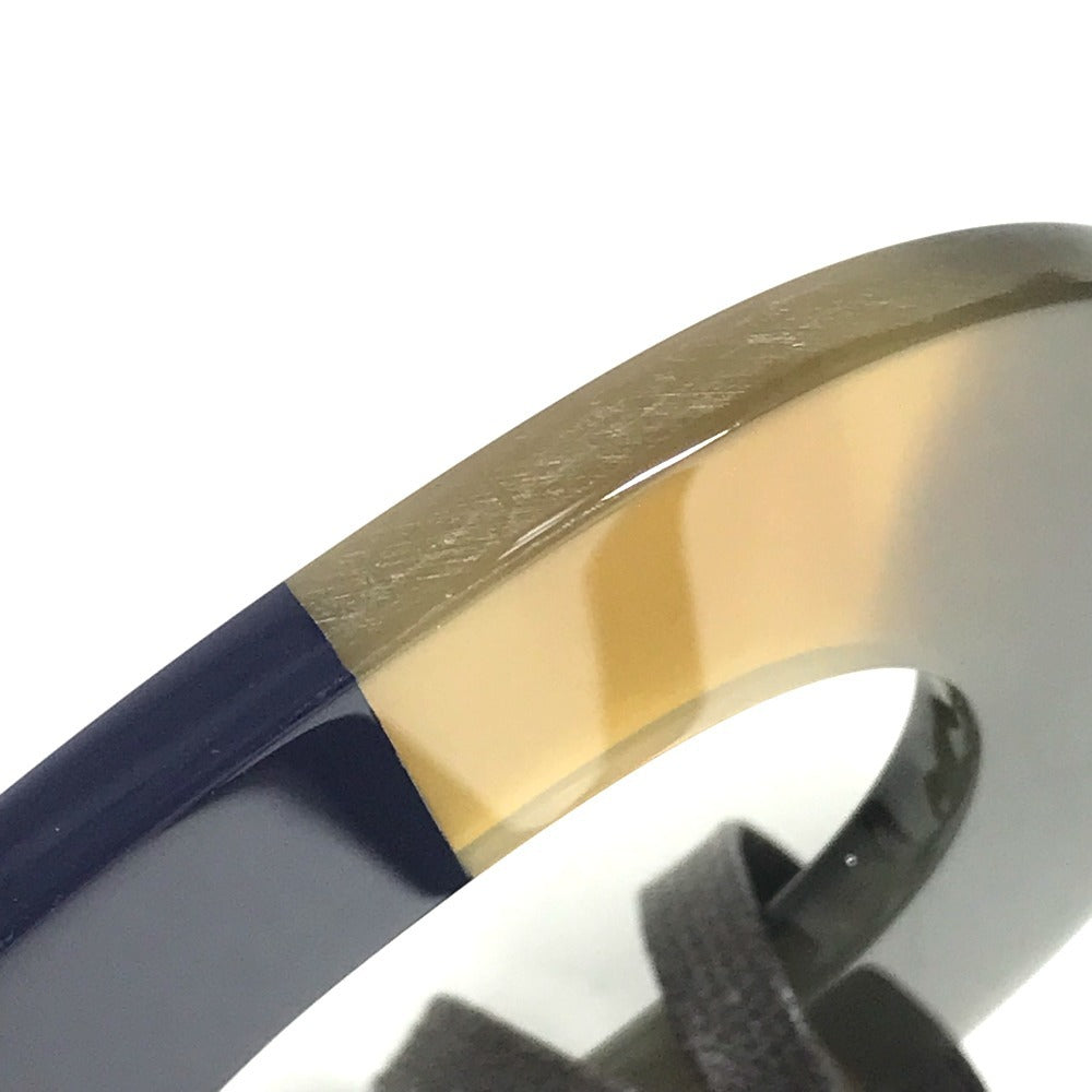HERMES Buffalo horn Isamu Pop Isamu Pop Accessories Jewelry Choker Necklace Buffalo horn Navy/Brown Used