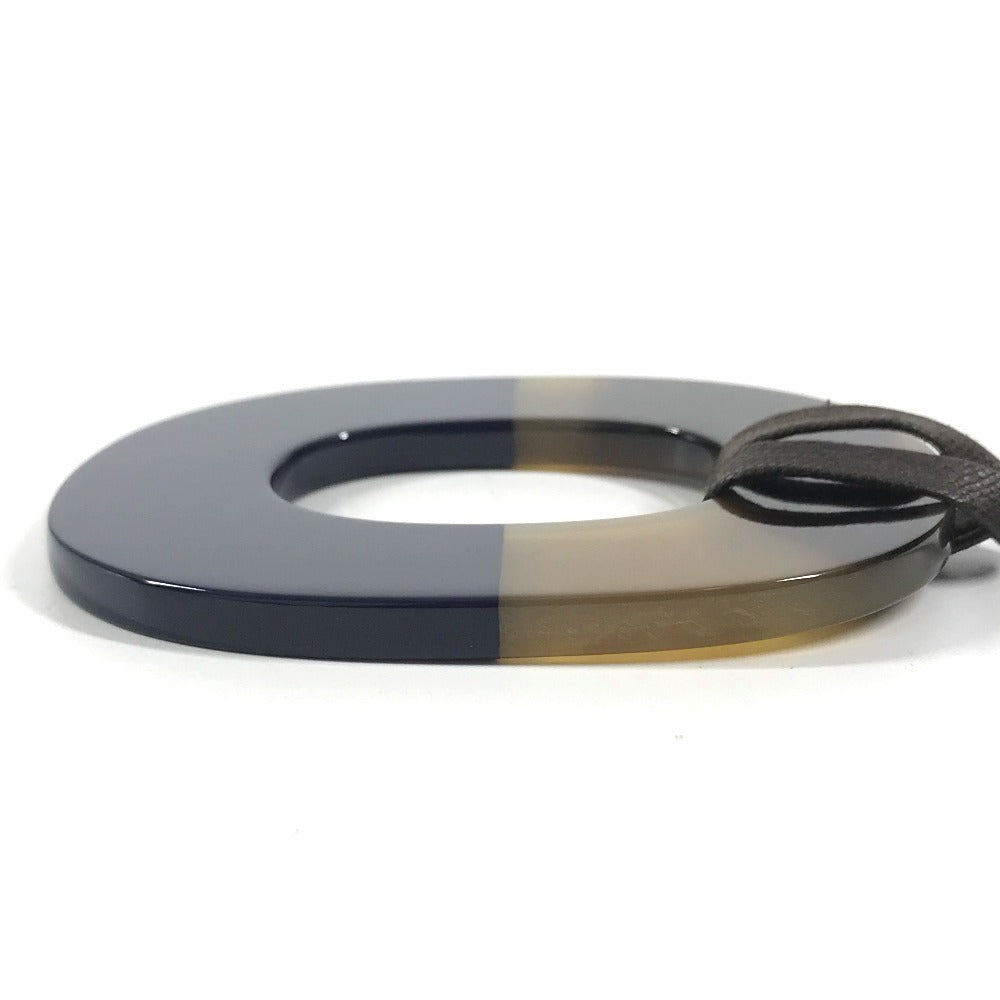 HERMES Buffalo horn Isamu Pop Isamu Pop Accessories Jewelry Choker Necklace Buffalo horn Navy/Brown Used
