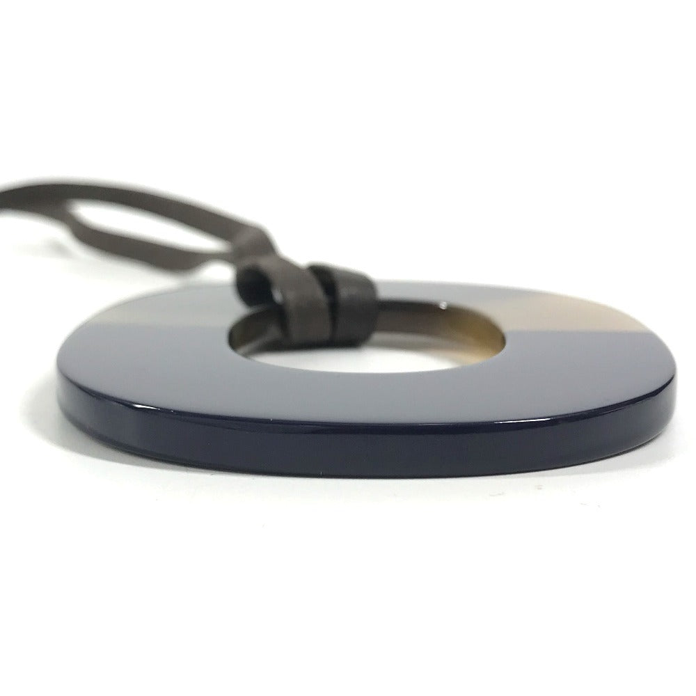 HERMES Buffalo horn Isamu Pop Isamu Pop Accessories Jewelry Choker Necklace Buffalo horn Navy/Brown Used