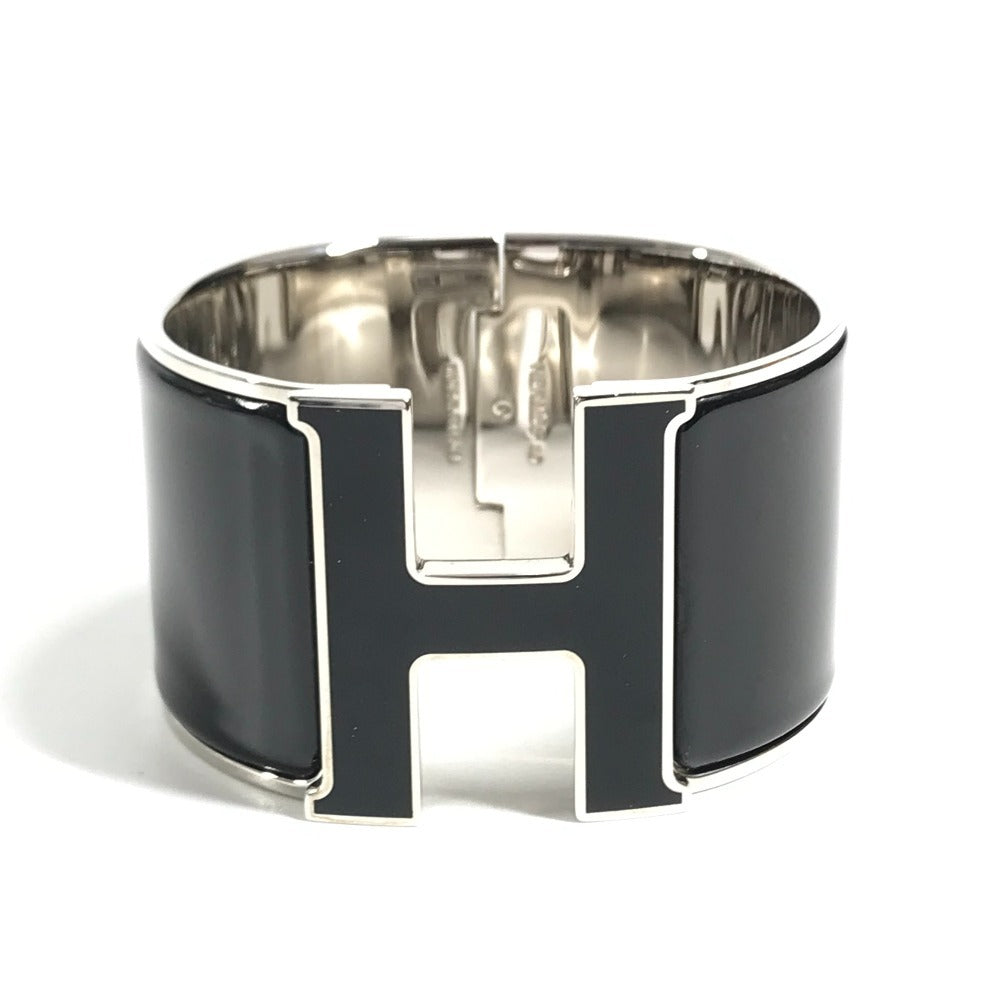 HERMES Clickcrack H TGM Bangle accessories Bracelet Metal Black Used