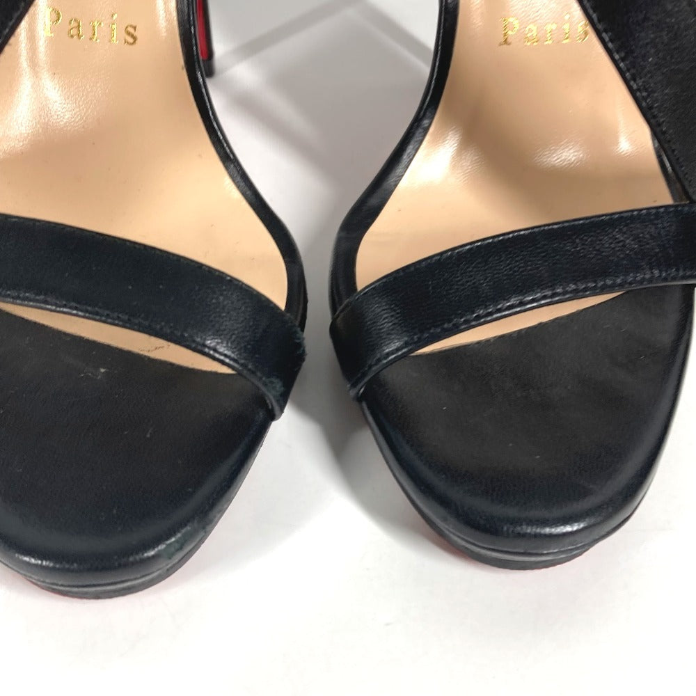 Christian Louboutin Frill heels Shoes, pumps Mules Leather Black Used