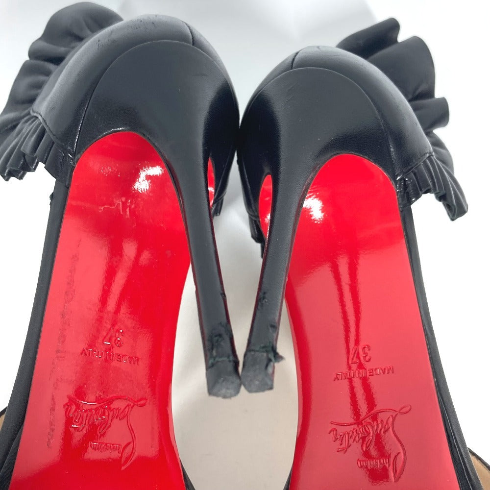 Christian Louboutin Frill heels Shoes, pumps Mules Leather Black Used