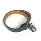 HERMES O'Celery Double Tour Accessories bangle Bracelet Leather Black/SilverHardware Used