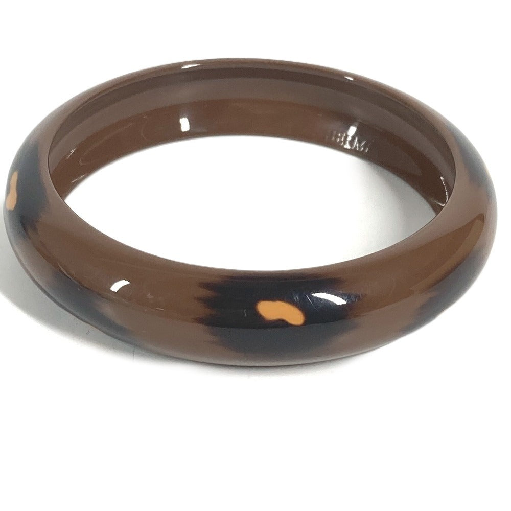 HERMES Ferran PM Ferran PM Leopard Accessories bangle Bracelet lacquer Brown Used