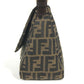 FENDI Mamma Baguette Logo bag flap shawl Shoulder Bag Canvas/Leather Brown Used