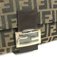 FENDI Mamma Baguette Logo bag flap shawl Shoulder Bag Canvas/Leather Brown Used