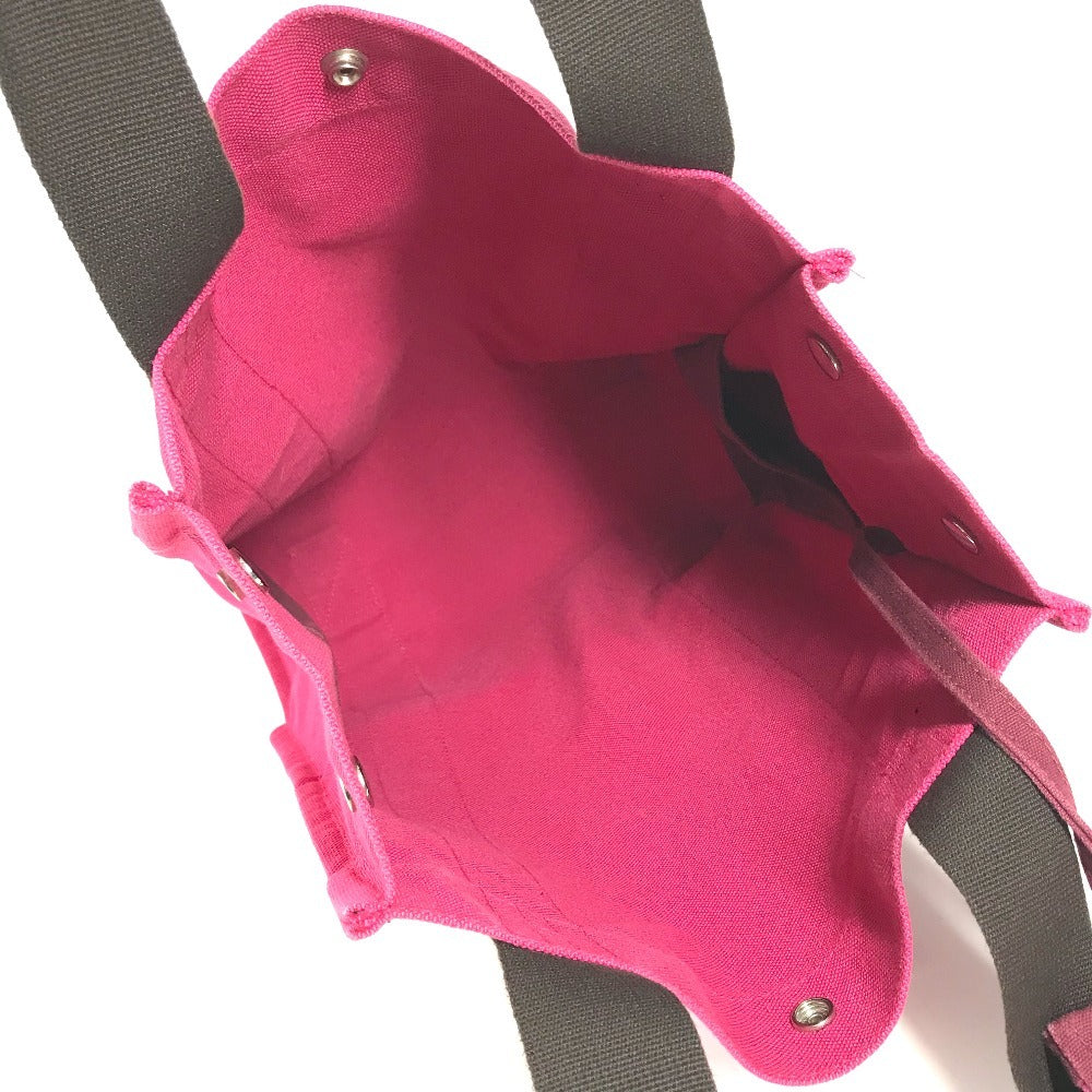 HERMES Sac de Plage Nomade PM Bag, Tote Bag with Pouch, Vertical Tote Hand Bag Canvas pink/Brown Used