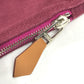 HERMES Sac de Plage Nomade PM Bag, Tote Bag with Pouch, Vertical Tote Hand Bag Canvas pink/Brown Used