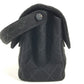 CHANEL W face CC CC Mark Logo Double Flap bag flap shawl Shoulder Bag cotton Black/SilverHardware Used