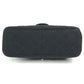 CHANEL W face CC CC Mark Logo Double Flap bag flap shawl Shoulder Bag cotton Black/SilverHardware Used