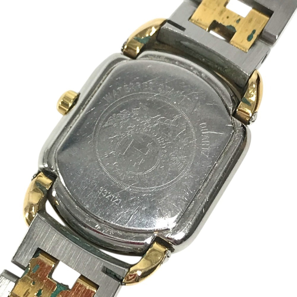 HERMES 不明 vintage Larry duo Quartz Women's Watch Wristwatch SS Silver/Gold Used
