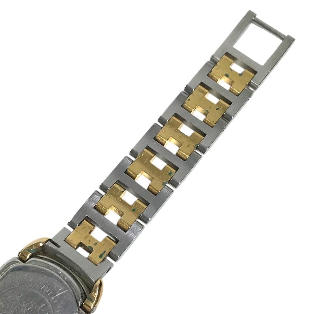 HERMES 不明 vintage Larry duo Quartz Women's Watch Wristwatch SS Silver/Gold Used