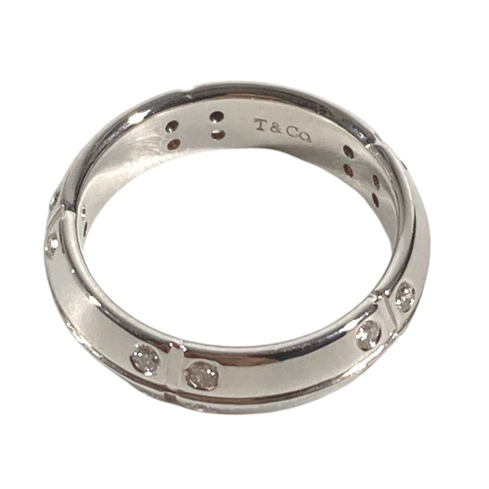 TIFFANY&Co. K18 Gold 18K Streamerica Diamond 20P Accessory Jewelry Ring WG750 Silver Used