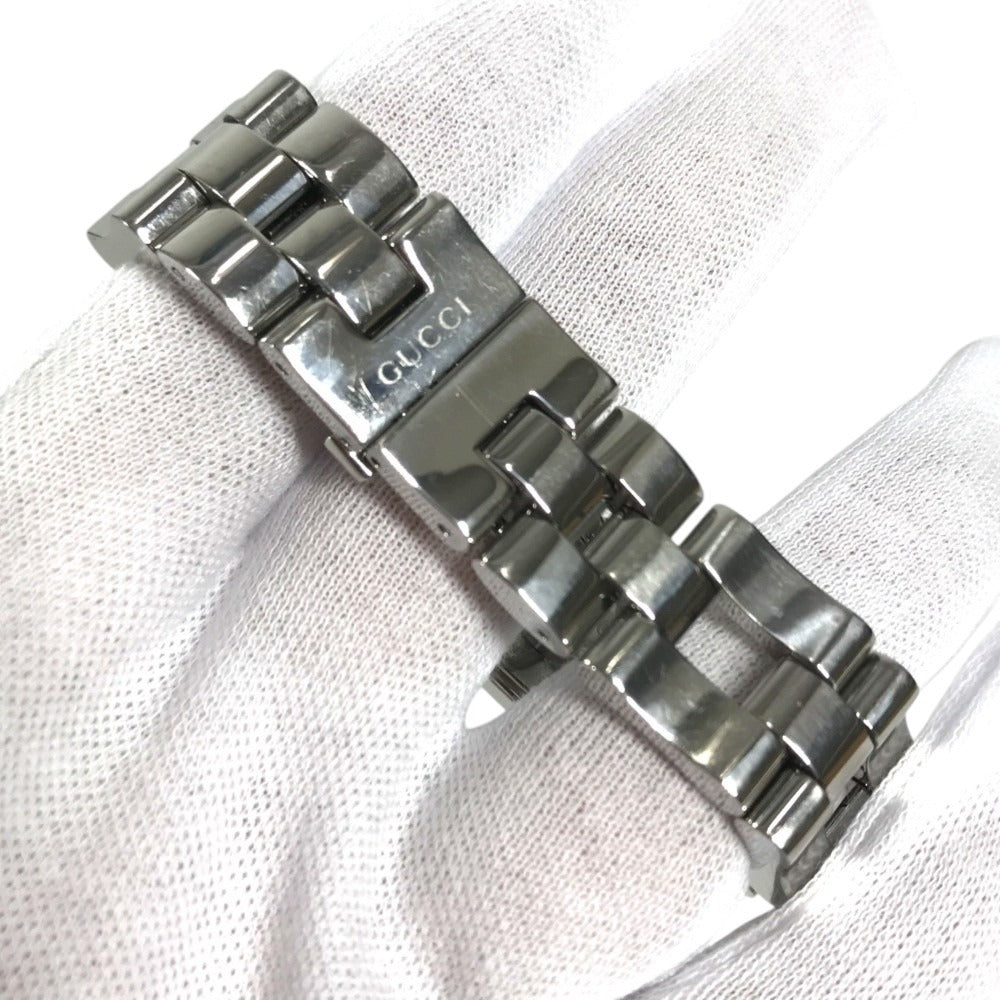 GUCCI 2305L logo Quartz Women's Watch Wristwatch SS Silver/Black Used