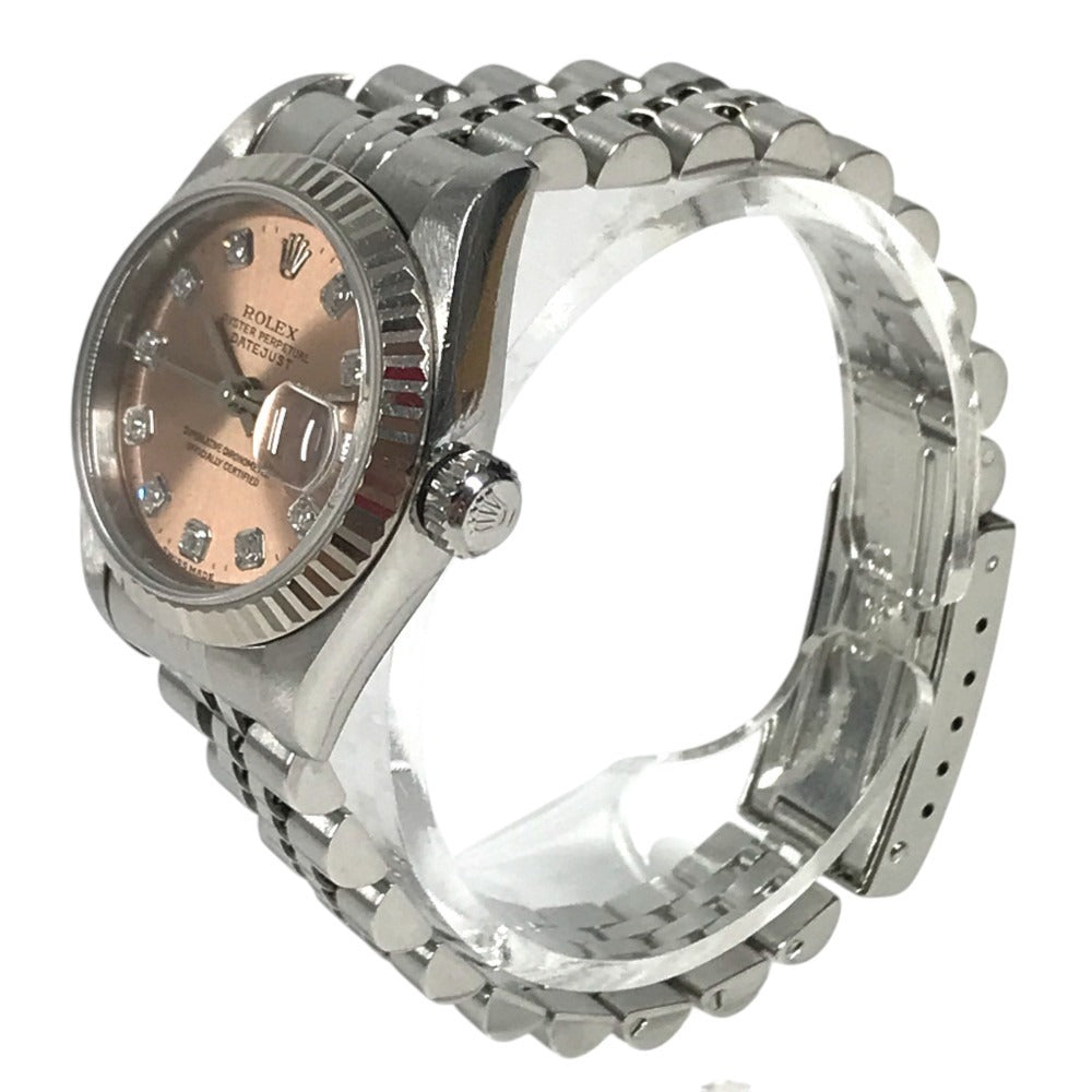 ROLEX 69174G U number Datejust Automatic 10-Diamond Women's Watch Wristwatch SS Silver Used