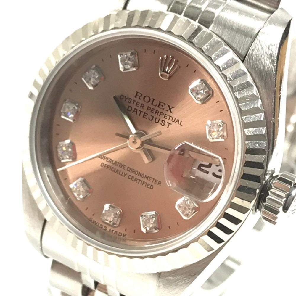 ROLEX 69174G U number Datejust Automatic 10-Diamond Women's Watch Wristwatch SS Silver Used