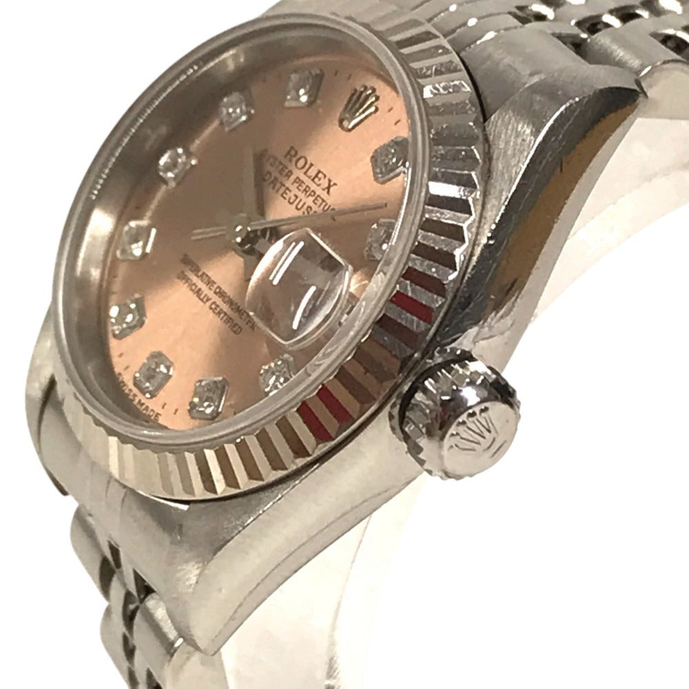 ROLEX 69174G U number Datejust Automatic 10-Diamond Women's Watch Wristwatch SS Silver Used