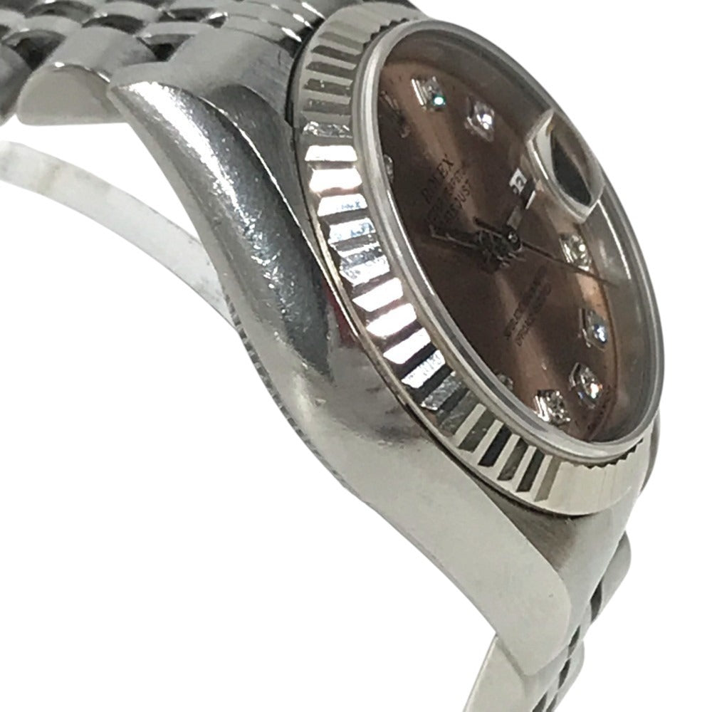 ROLEX 69174G U number Datejust Automatic 10-Diamond Women's Watch Wristwatch SS Silver Used